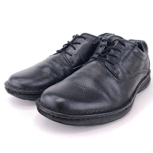 Aetrex Pebbled Black Leather Plain Toe Oxfords 10.5M main image 12